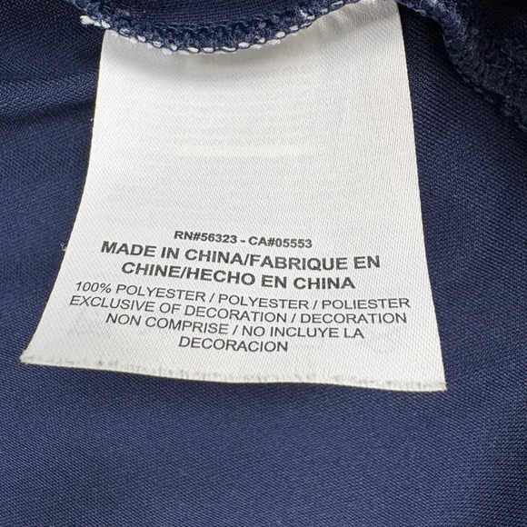 Nike Dri-FIT Sleeveless Polo Shirt Women's 2XL Collared Athletic Golf Navy White - Picture 8 of 10